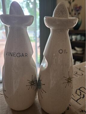 Franciscan Starburst Oil & Vinegar Cruet Set – Near Mint Condition